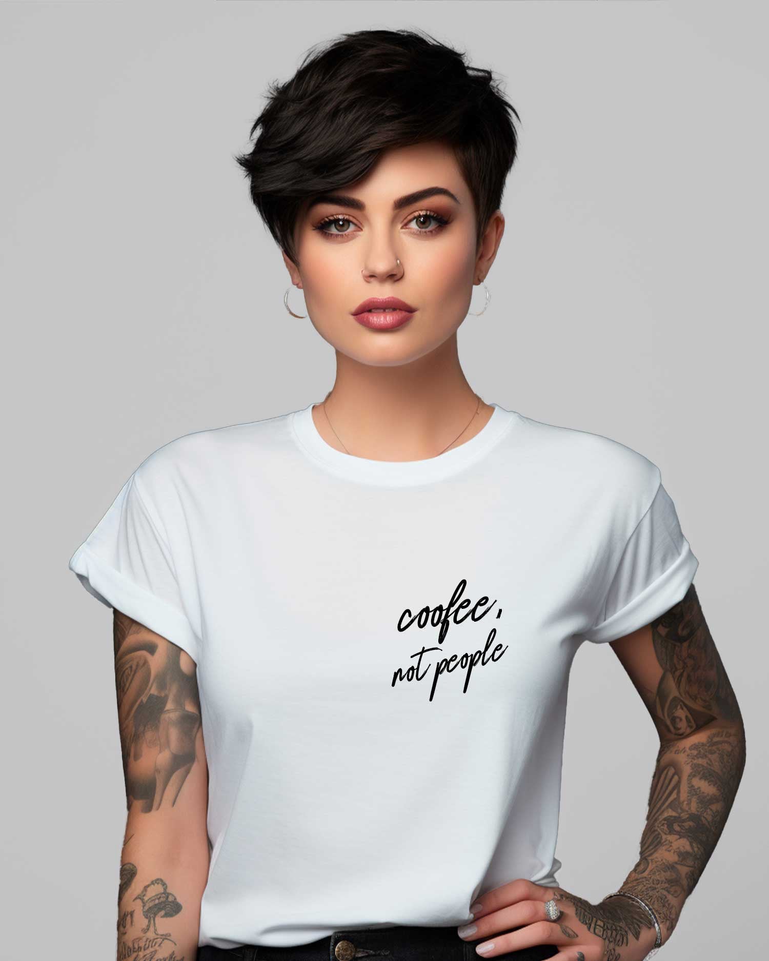 T-Shirt Donna COFFEE NOT PEOPLE