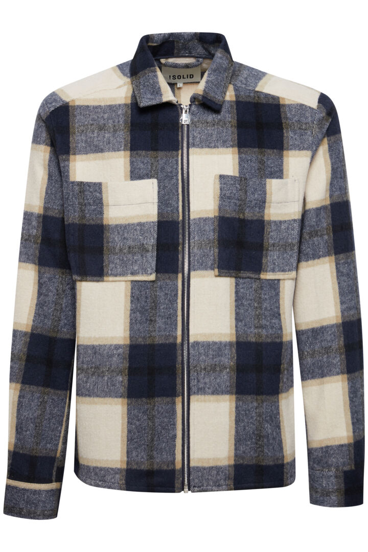 Giacca Camicia Flanella GIDEON Blue