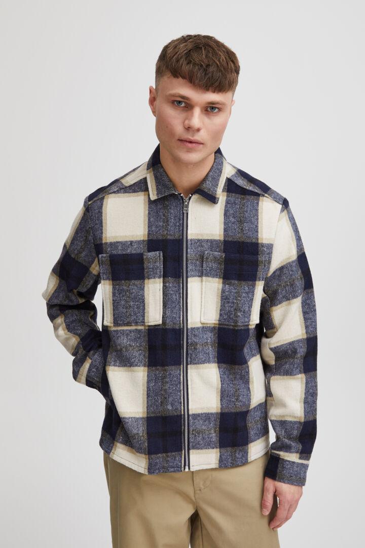 Giacca Camicia Flanella GIDEON Blue