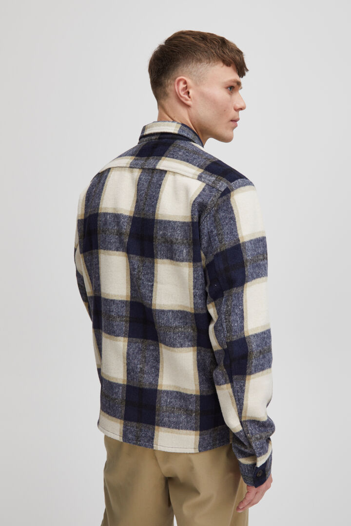 Giacca Camicia Flanella GIDEON Blue
