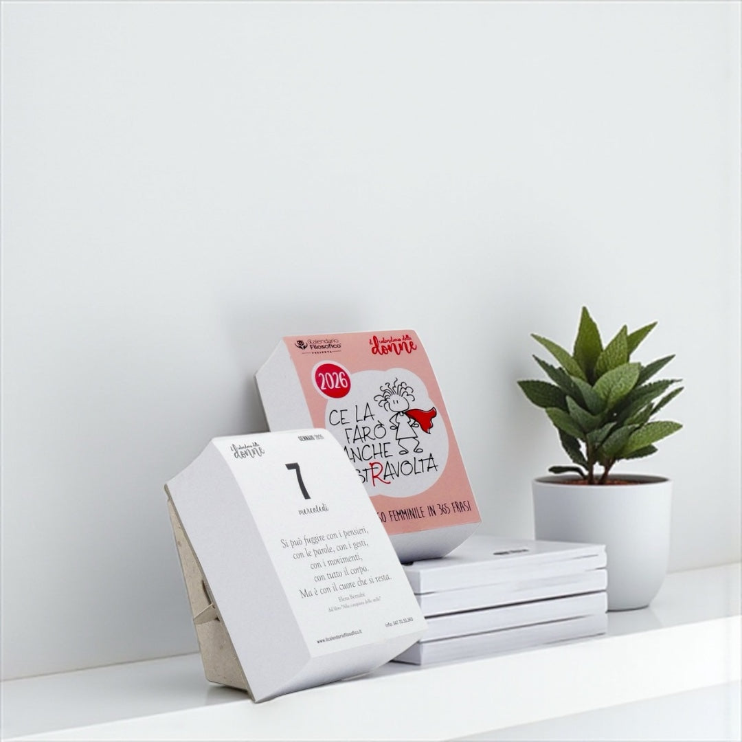 Calendario delle DONNE 2026 - A7 MIDI  7,4x10,5 cm - con Supporto in Cartone