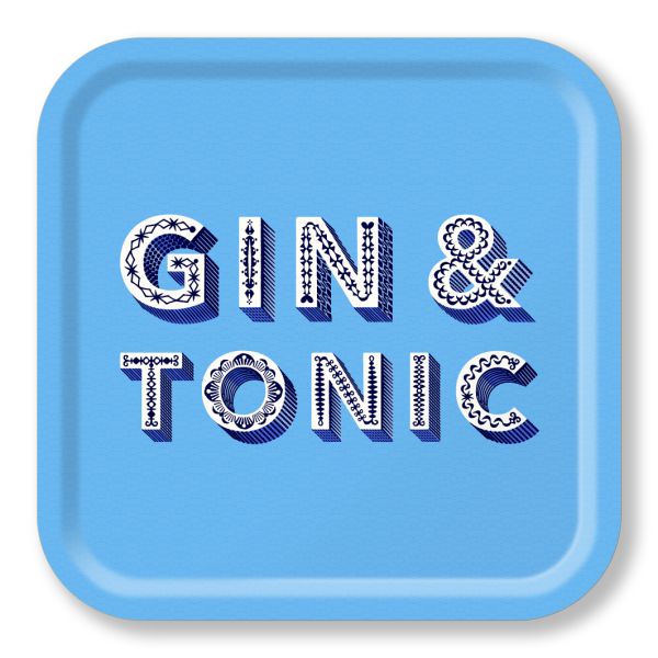 Vassoio Gin & Tonic Sky Blue 32x32