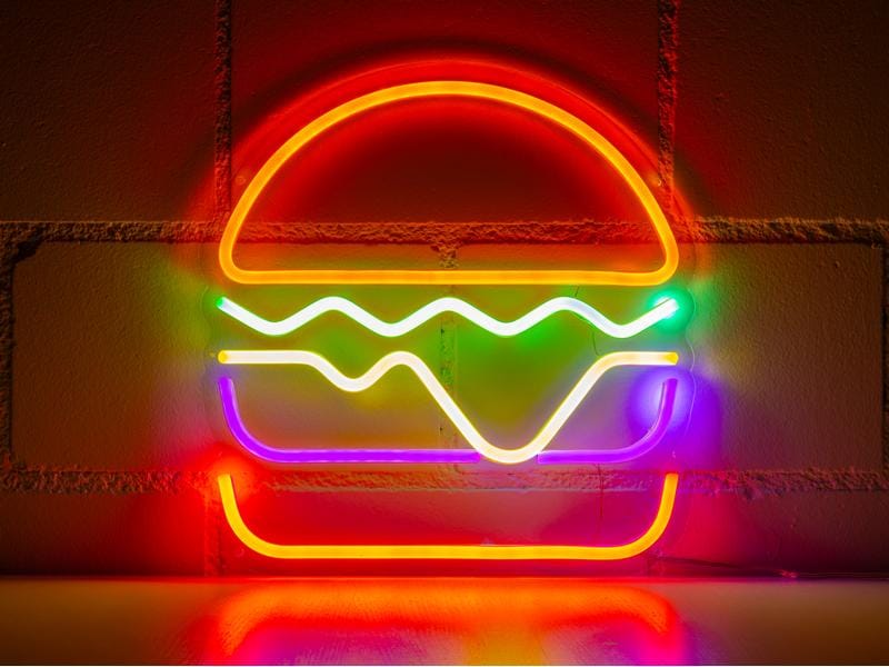 Insegna al Neon HAMBURGER