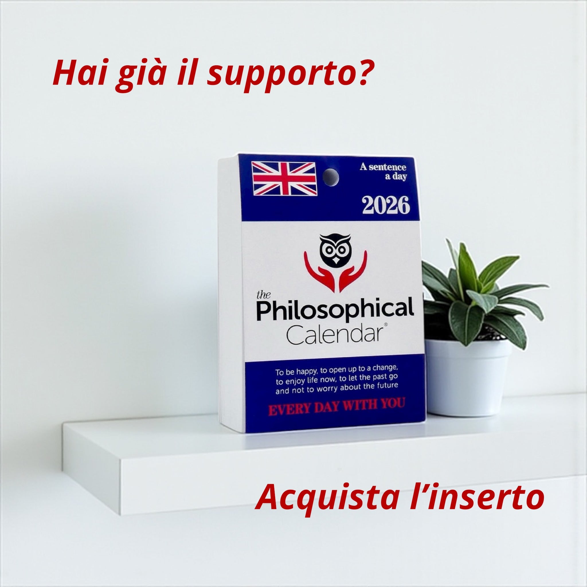 Calendario in INGLESE 2026 - A6 PICCOLO  10x14 cm - INSERTO
