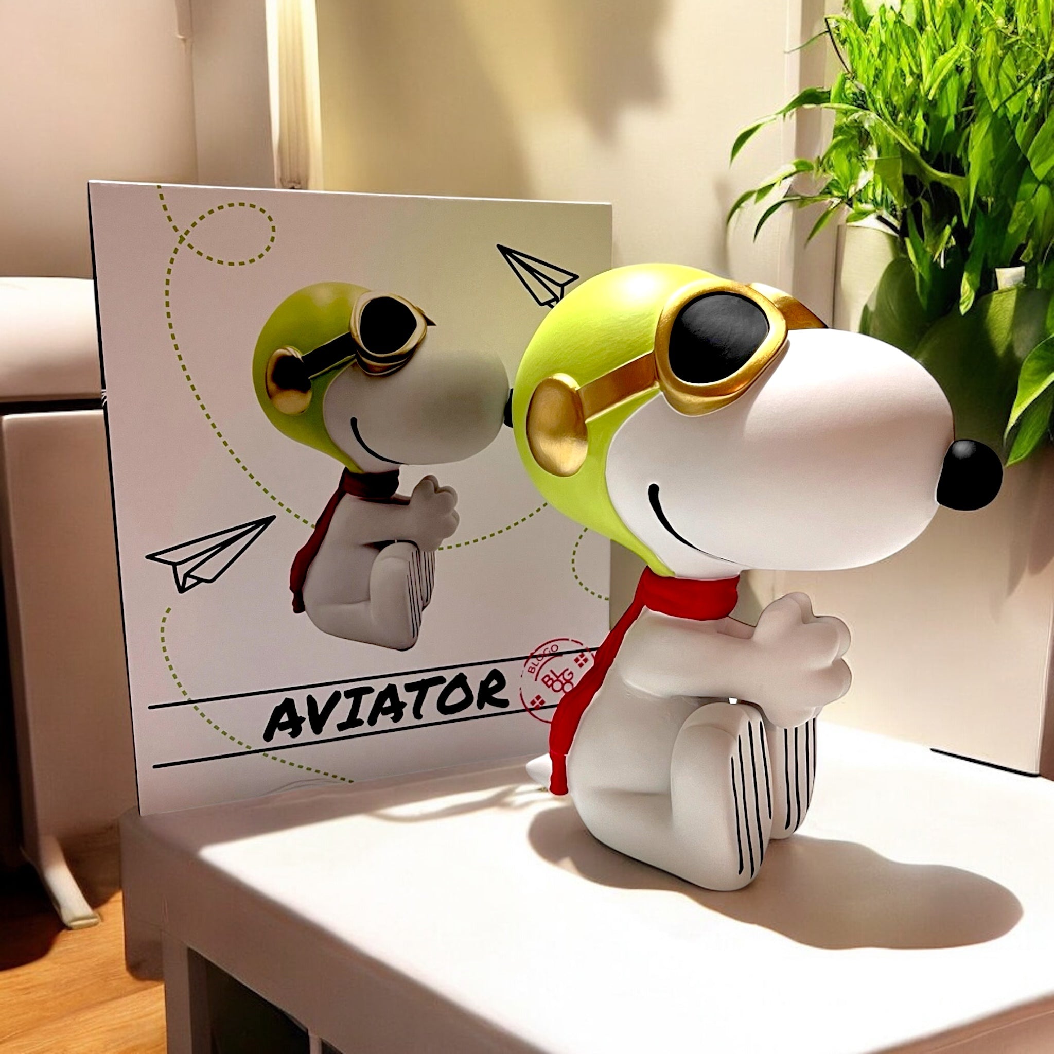 Snoopy Aviator White