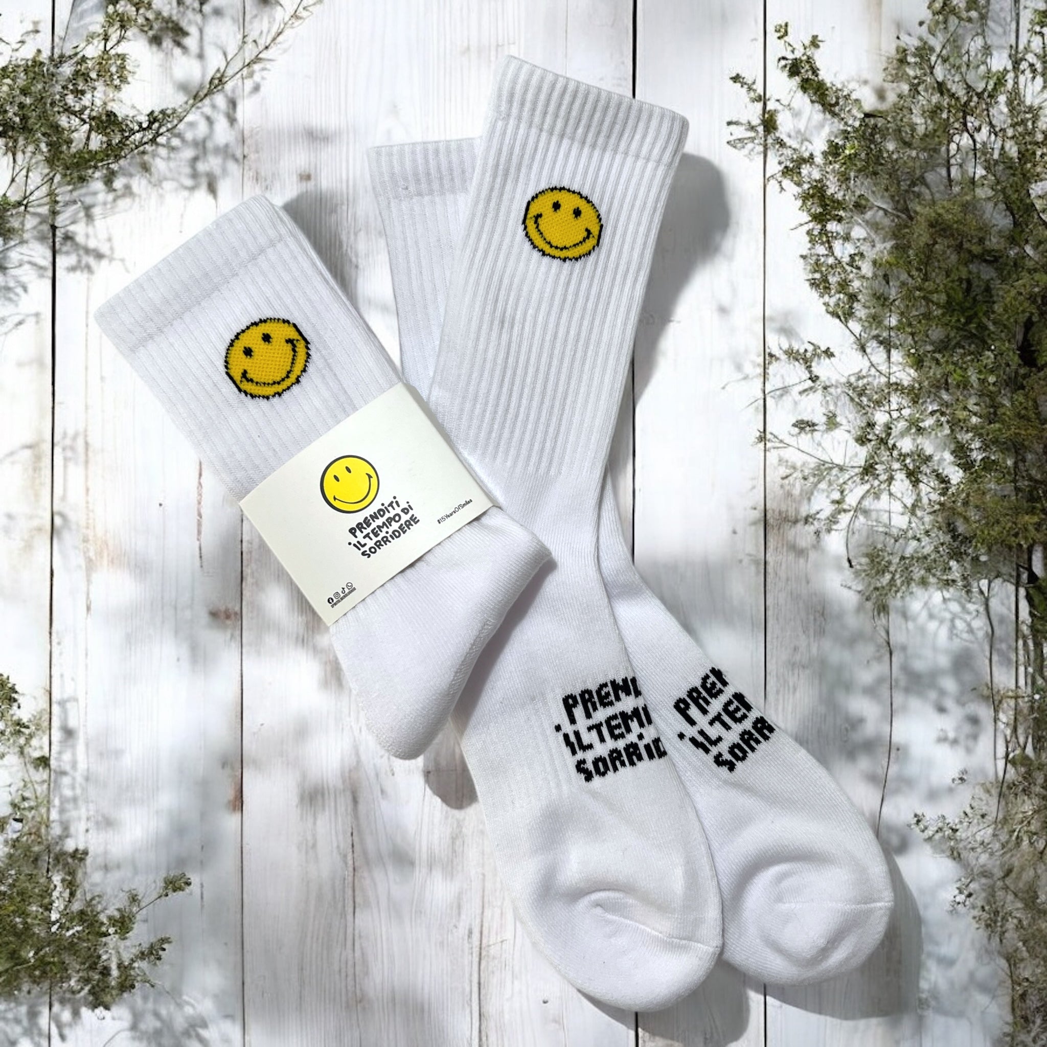 Calze Tennis POSITIVE SMILE Bianco