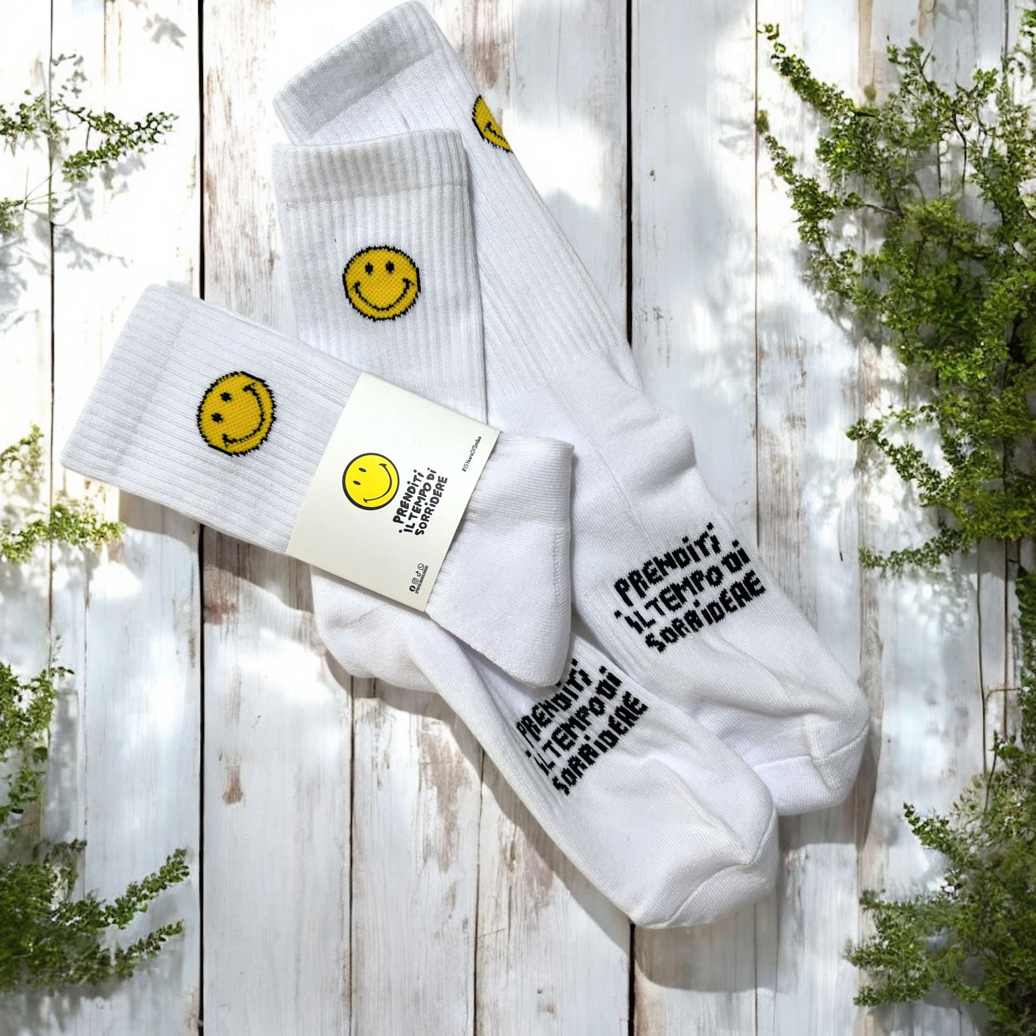 Calze Tennis POSITIVE SMILE Bianco