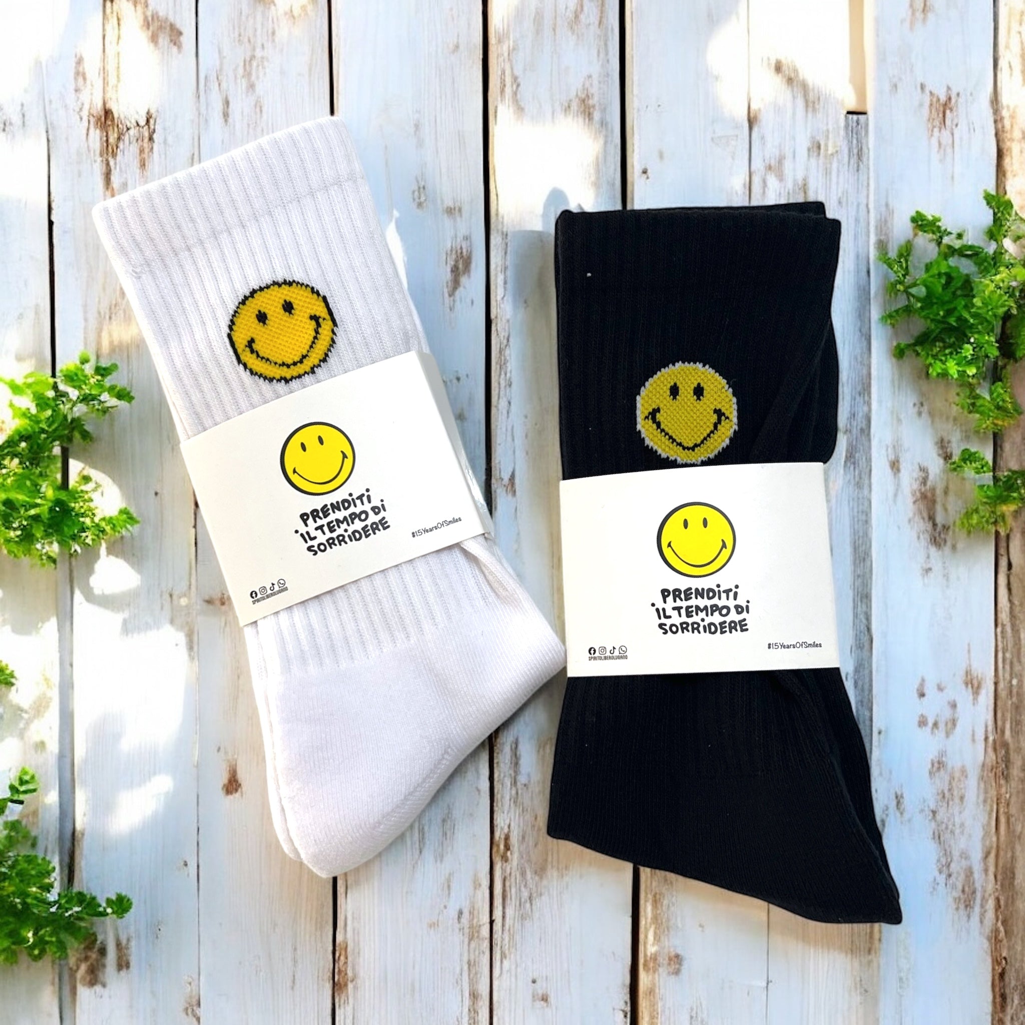 Calze Tennis POSITIVE SMILE Bianco