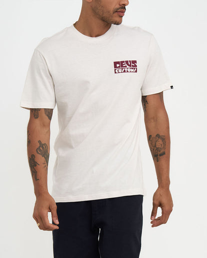 T-Shirt Deus PUSHSTART Vintage White