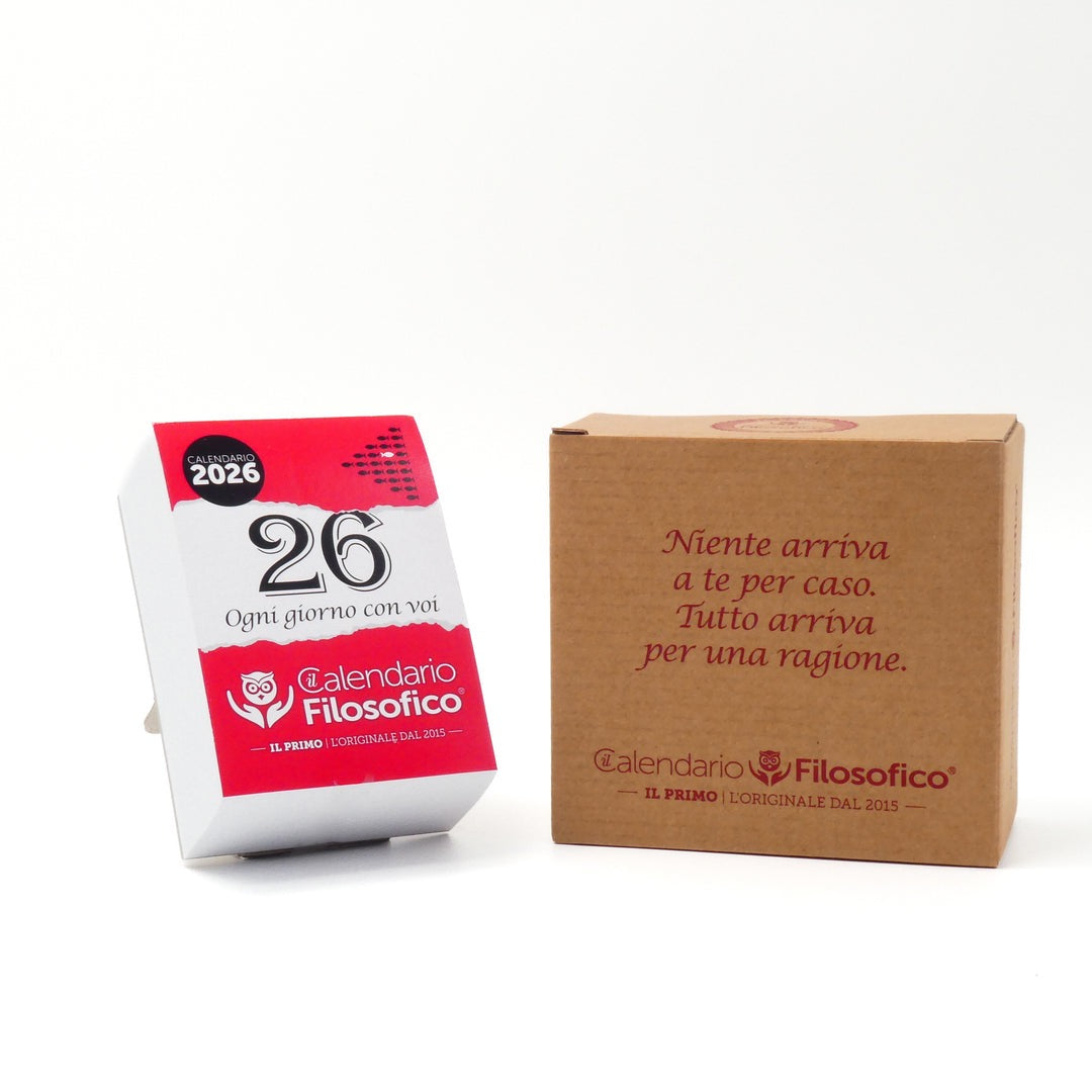 Calendario Filosofico 2026 - A7 MIDI  7,4x10,5 cm - con Supporto in Cartone