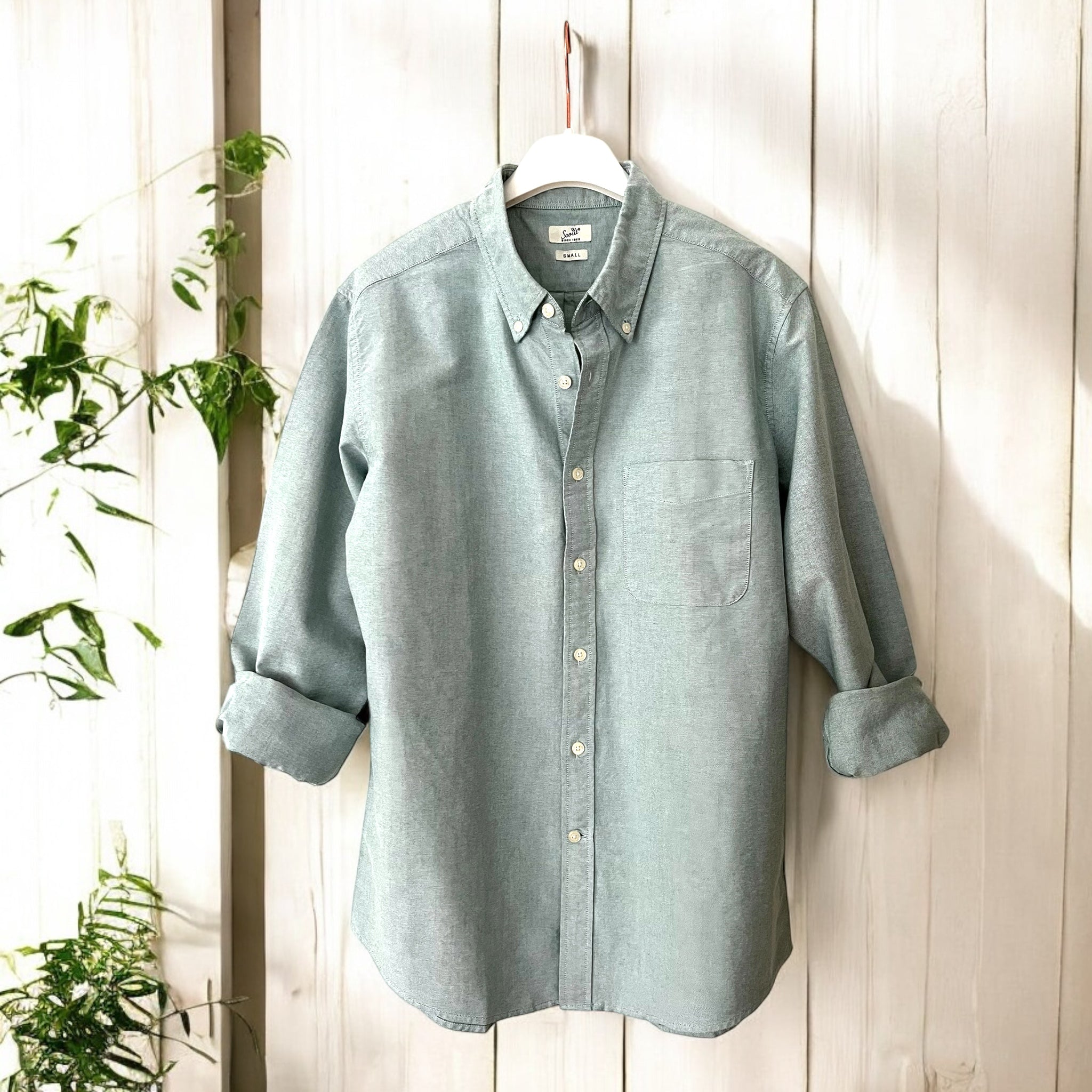 Camicia Uomo Oxford Verde