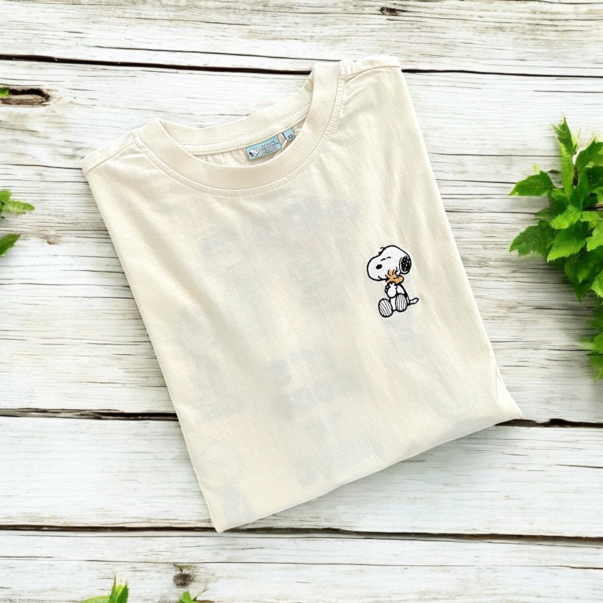 T-Shirt Over Uomo Ricamo Snoopy Peanuts