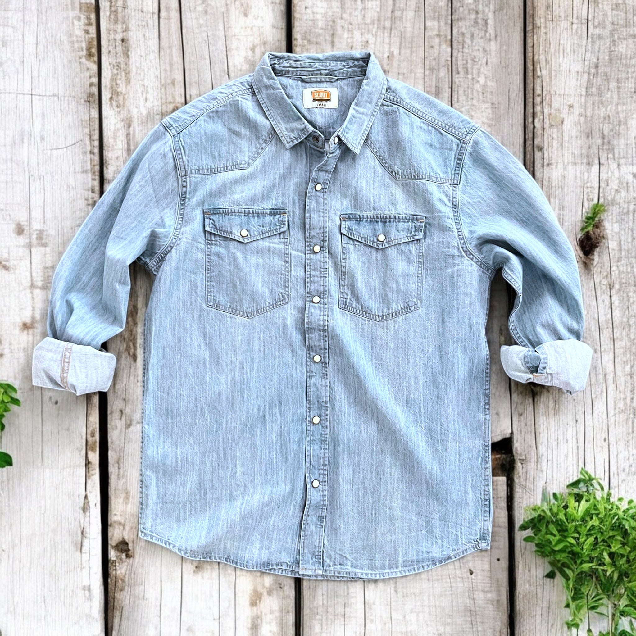 Camicia Texana Uomo Denim