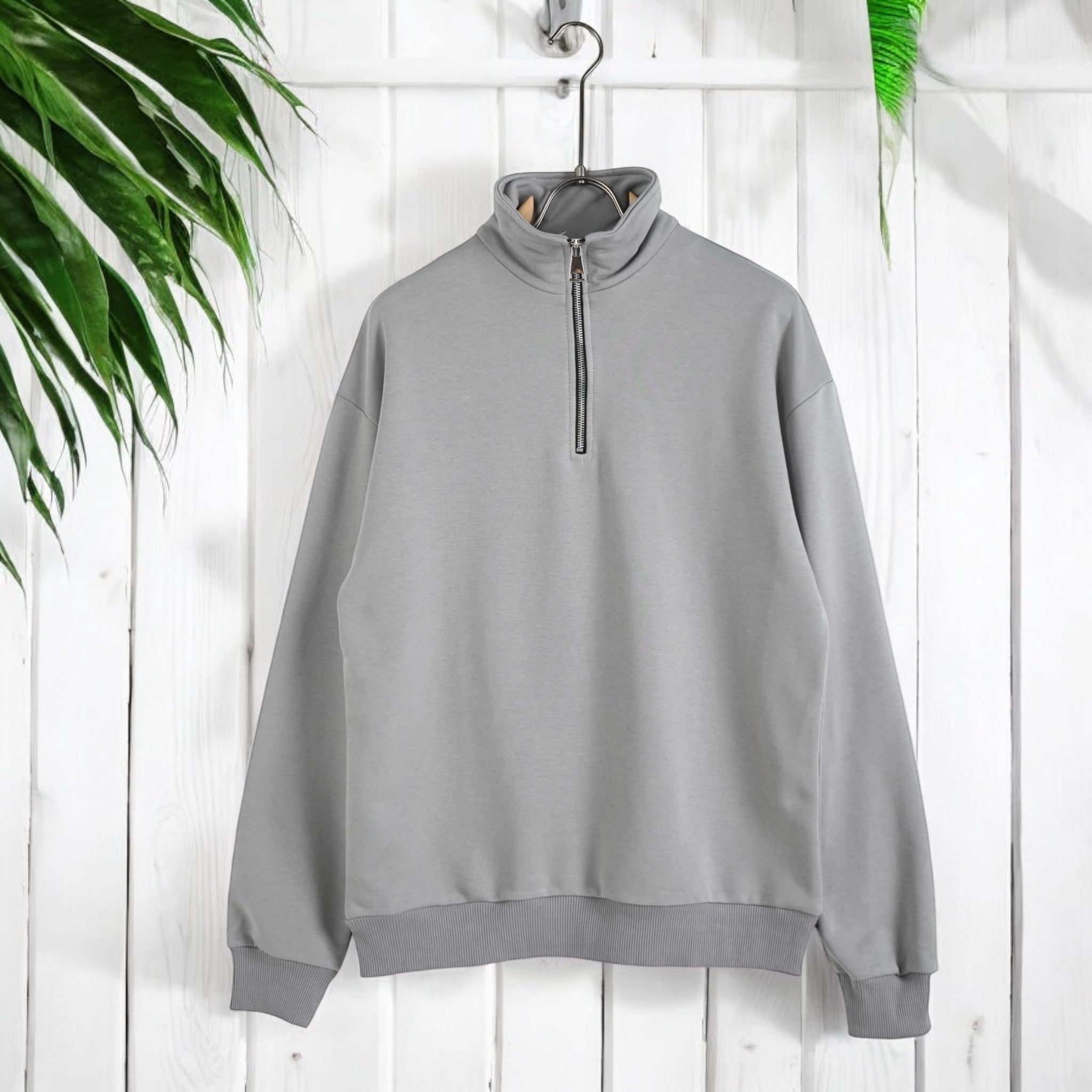 Felpa Mezza Zip GRIGIO GYM