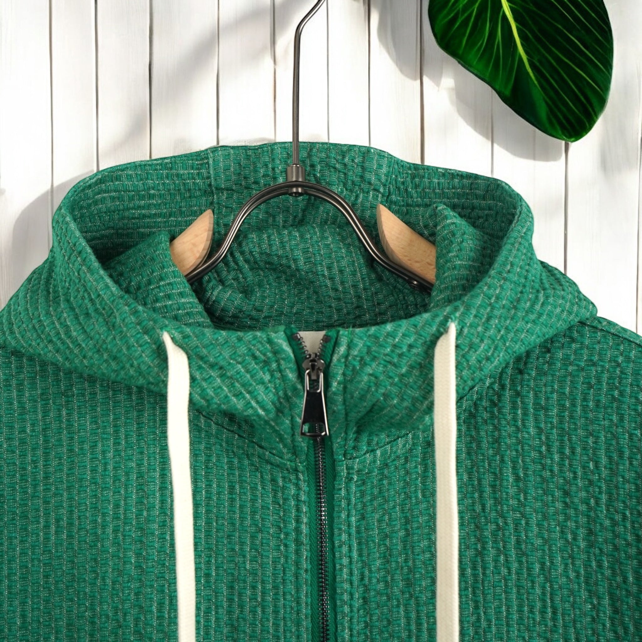 Felpa Jacket Zip Cappuccio GREEN