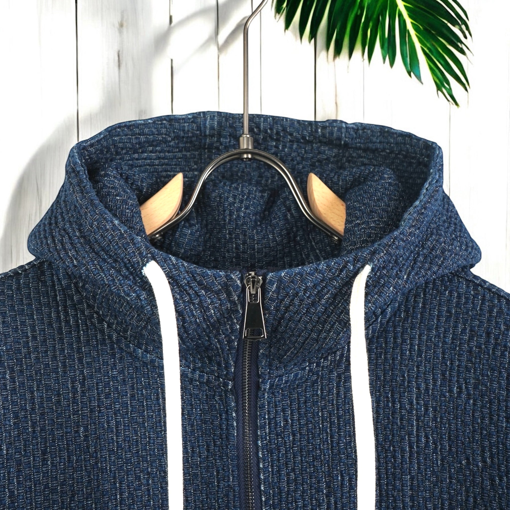 Felpa Jacket Zip Cappuccio BLU NAVY