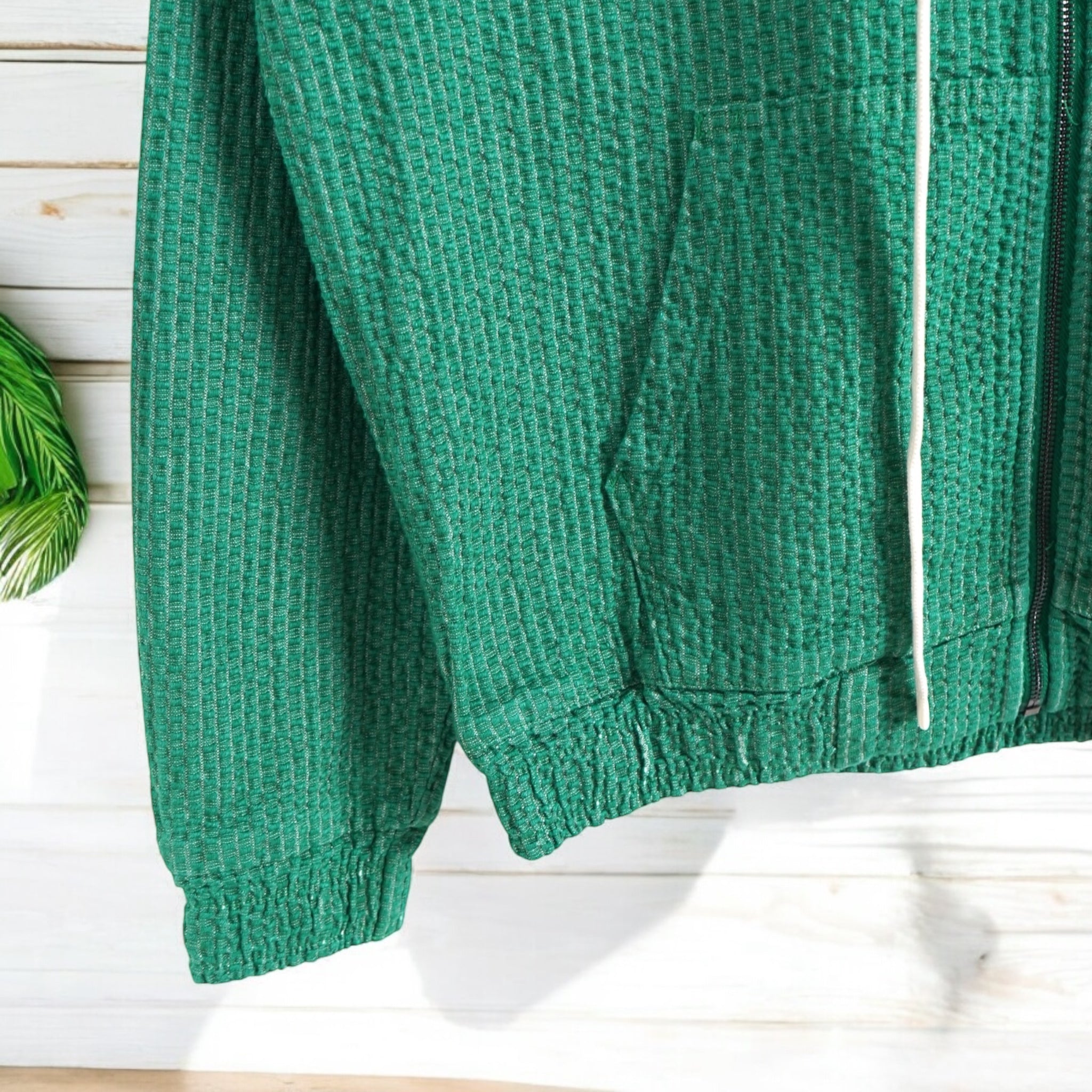 Felpa Jacket Zip Cappuccio GREEN