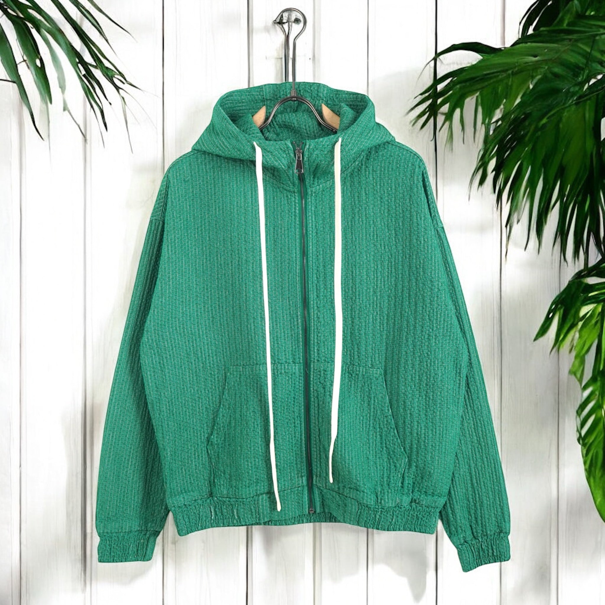 Felpa Jacket Zip Cappuccio GREEN