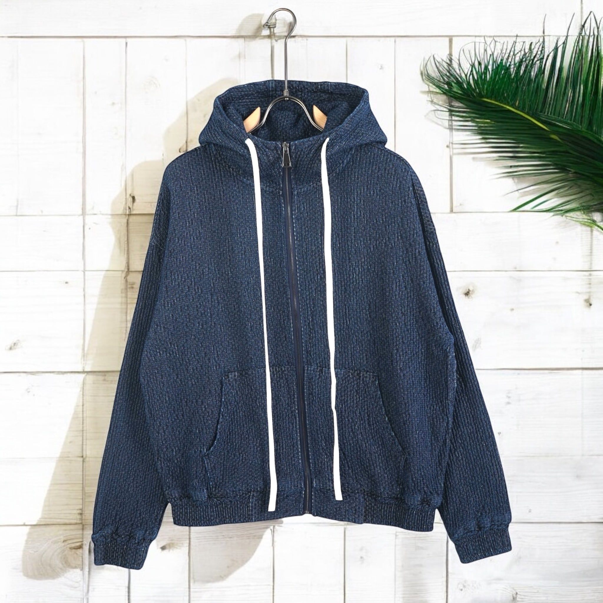 Felpa Jacket Zip Cappuccio BLU NAVY