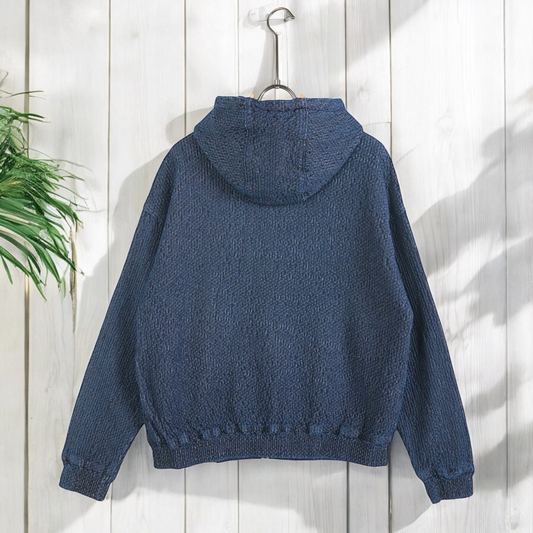 Felpa Jacket Zip Cappuccio BLU NAVY