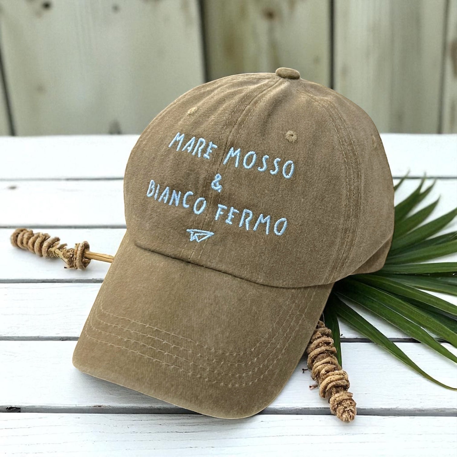 Cappellino Baseball MARE MOSSO BIANCO FERMO