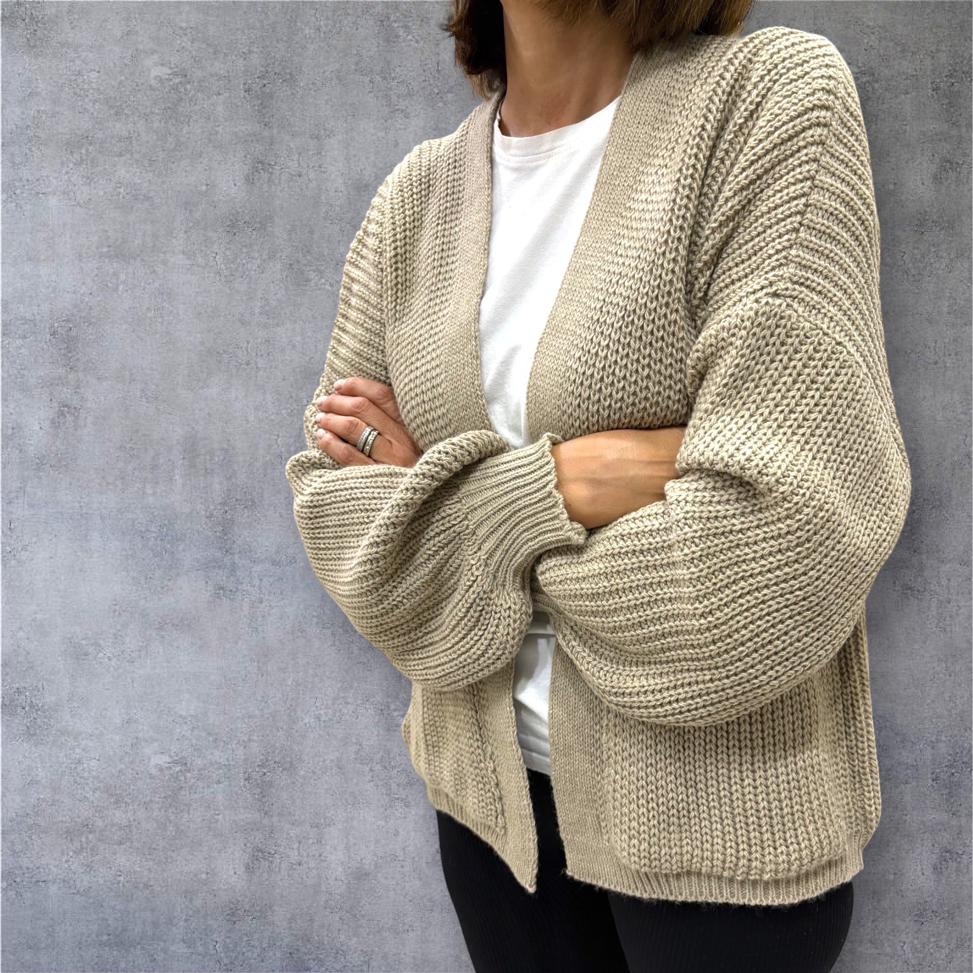 Cardigan Donna Maglia - TAUPE