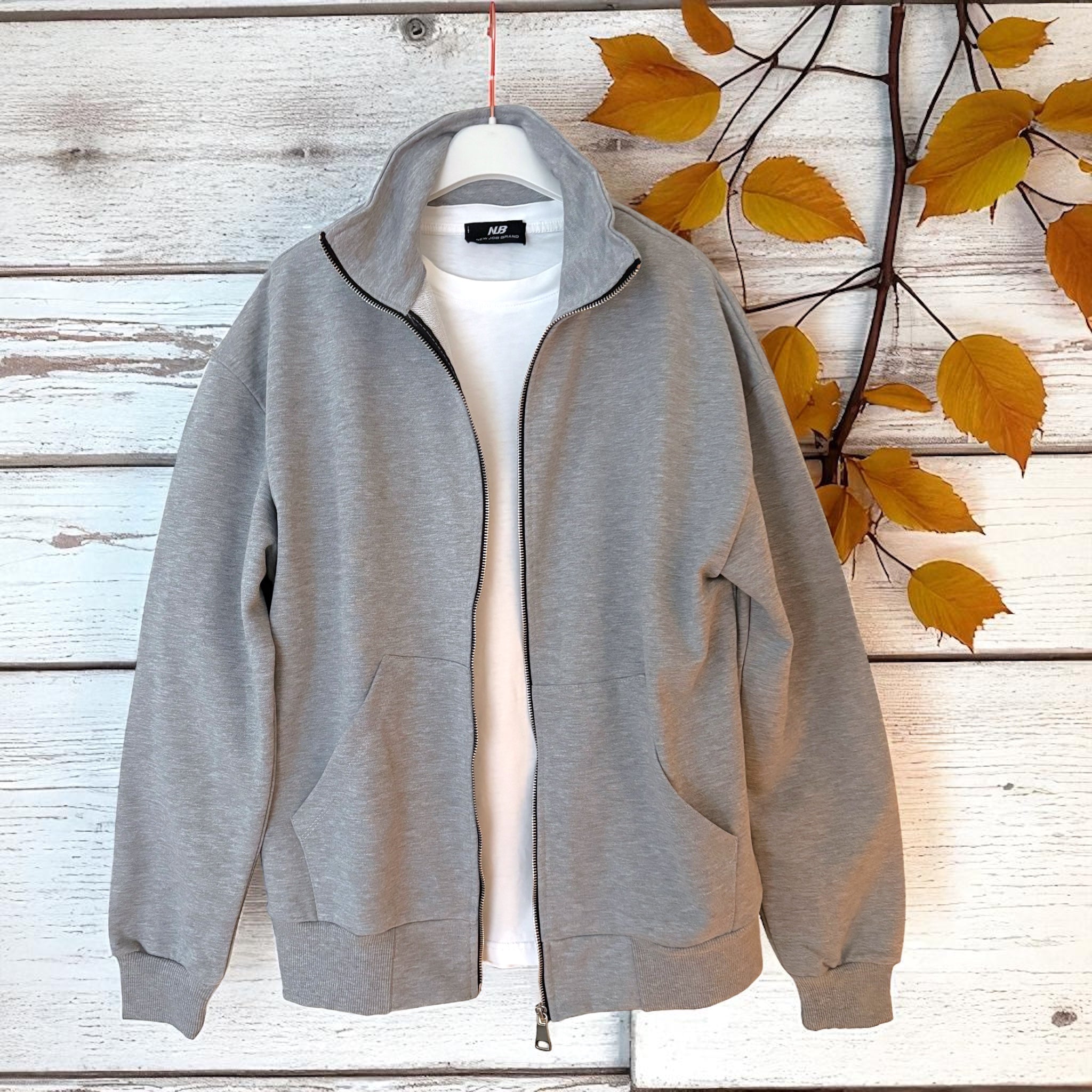 Felpa Full Zip Grigio