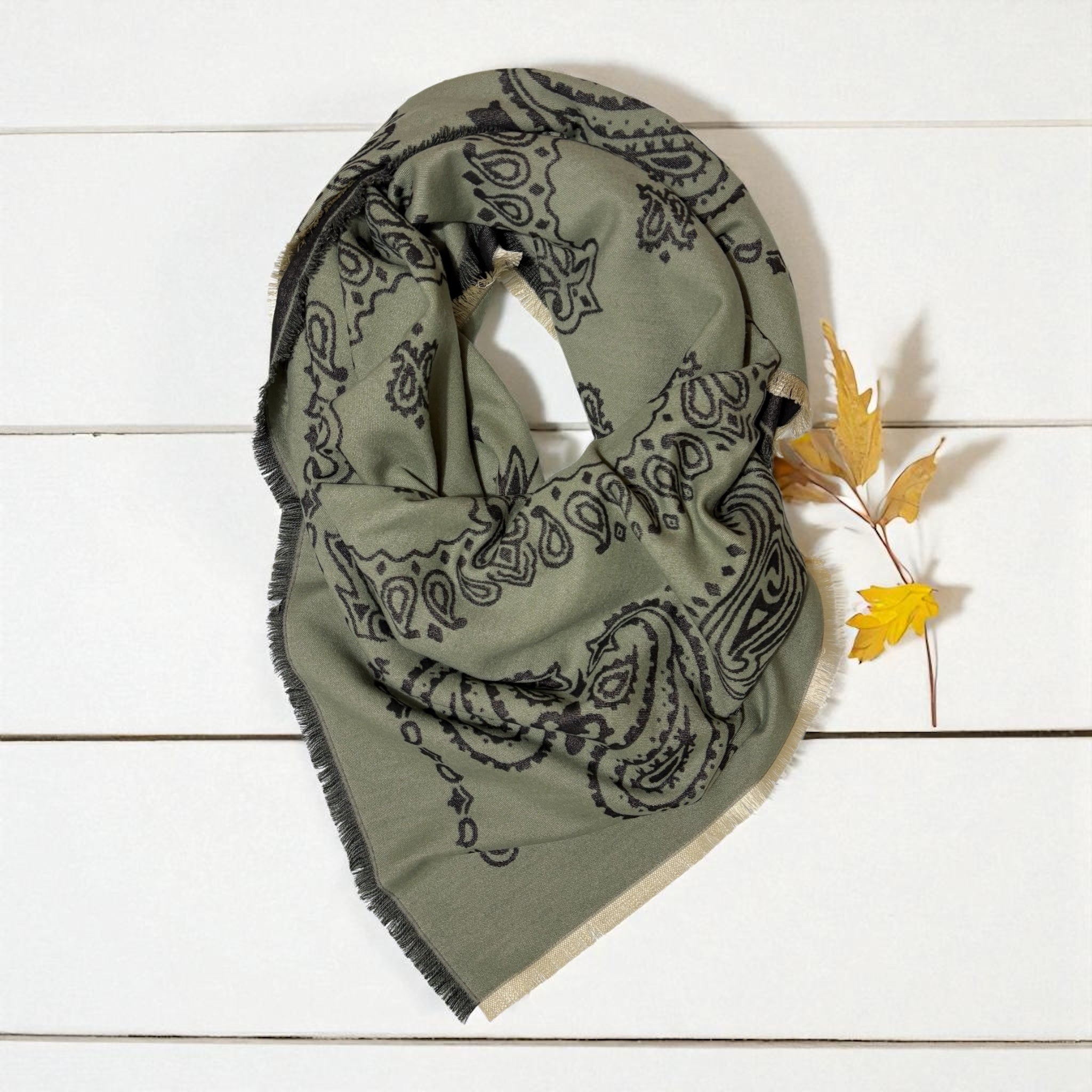 Maxi Foulard PAISLEY MILITARE