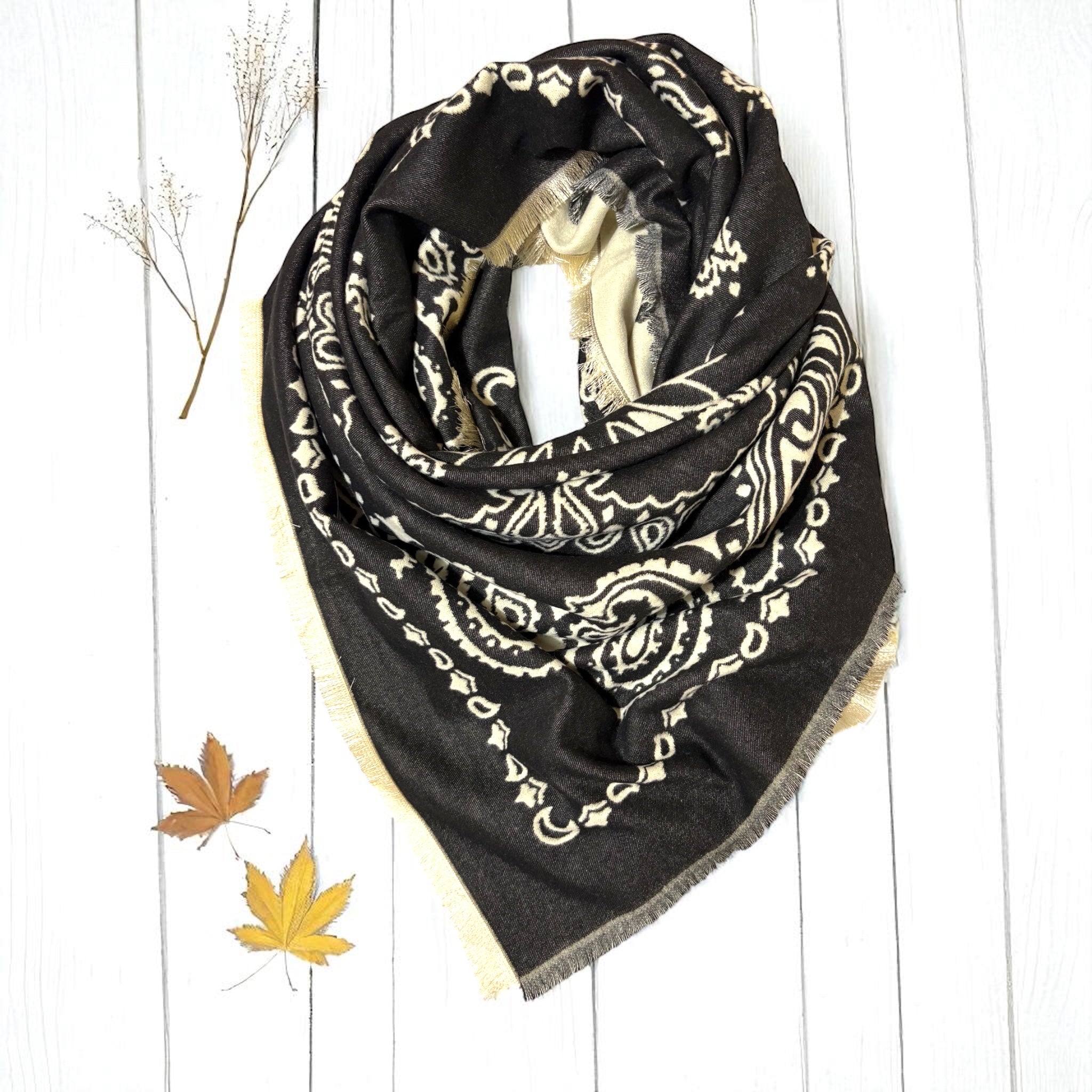 Maxi Foulard PAISLEY BEIGE