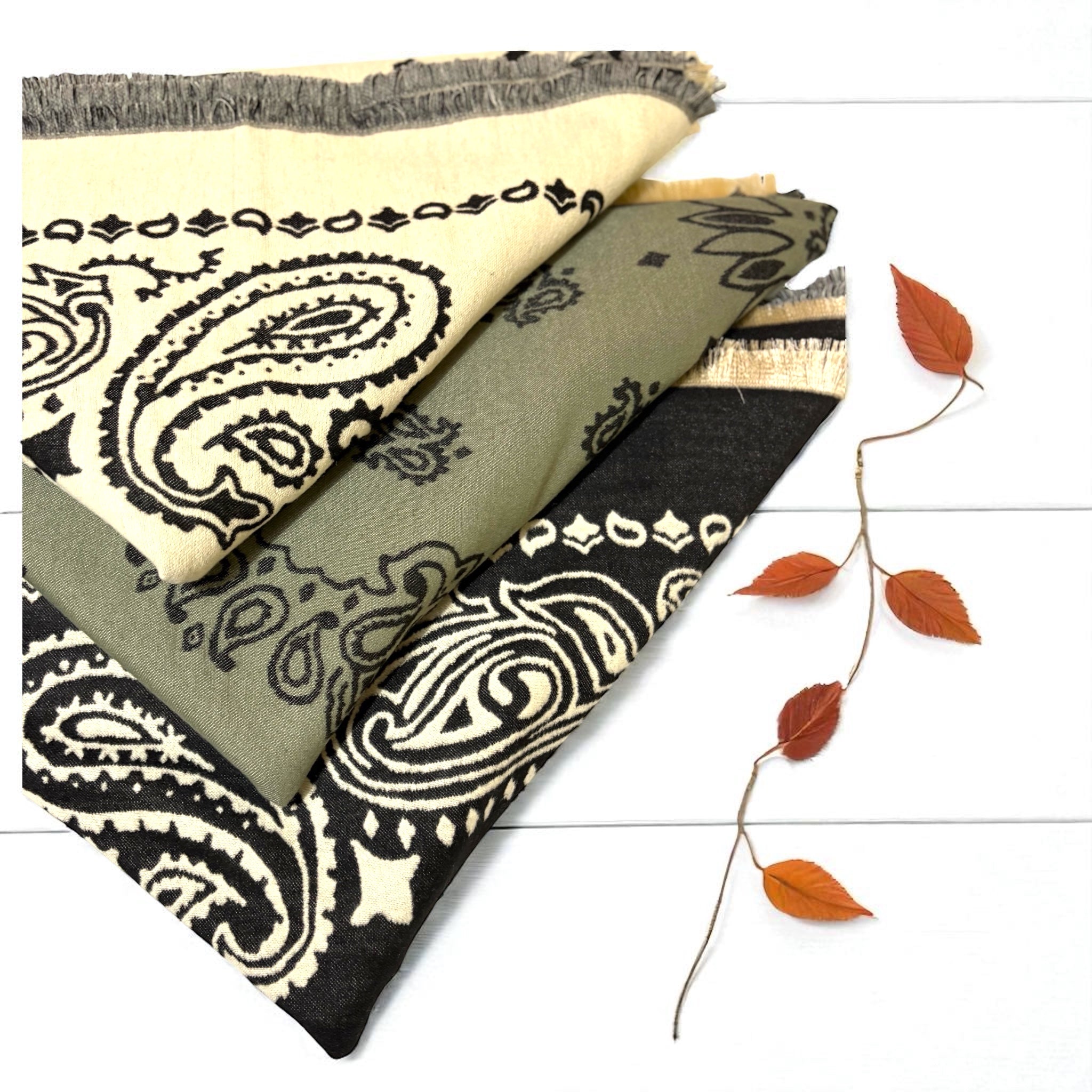 Maxi Foulard PAISLEY MILITARE