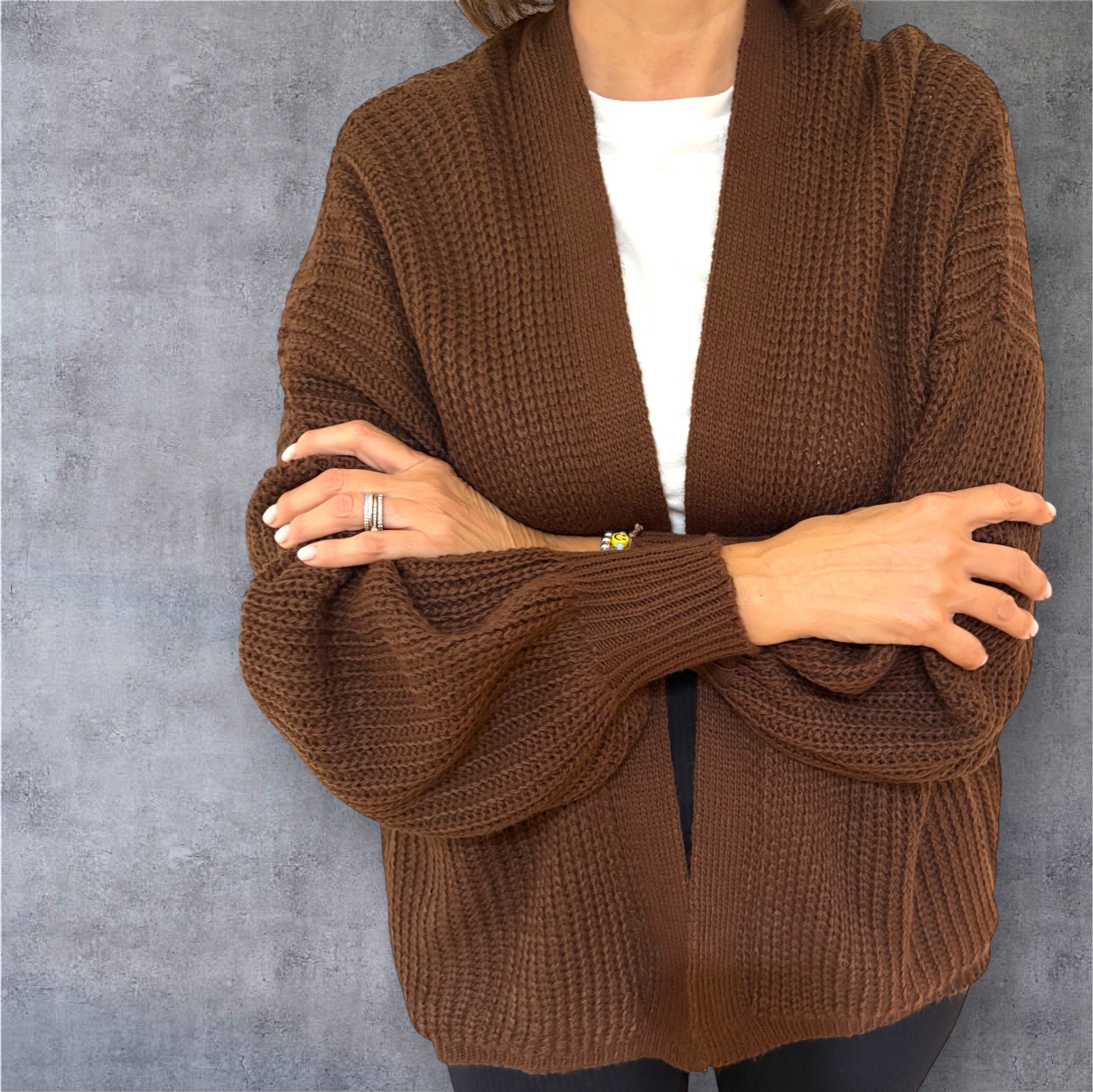 Cardigan Donna Maglia - CHOCO