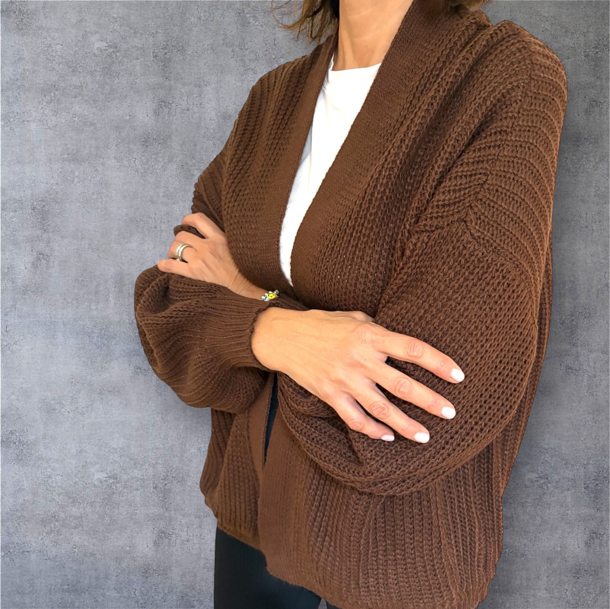 Cardigan Donna Maglia - CHOCO