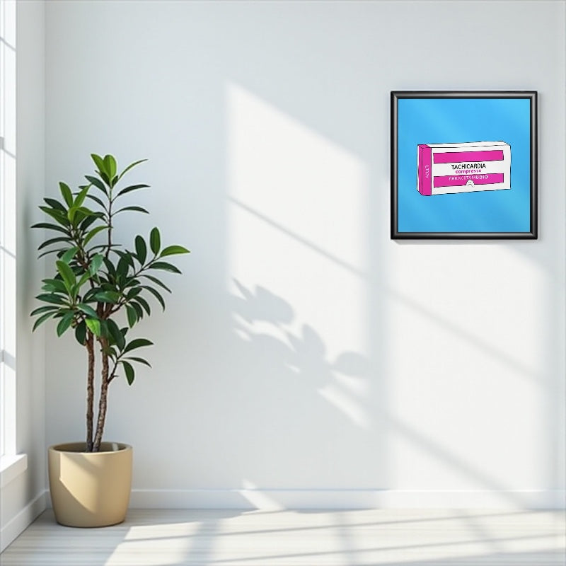 Poster ironico 20x20cm - TACHICARDIA