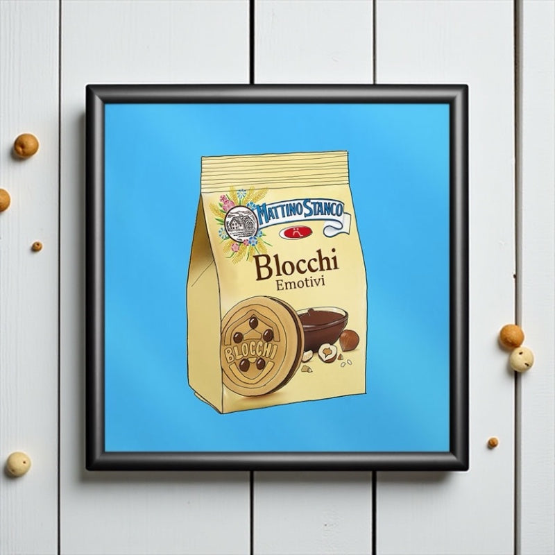Poster ironico 20x20cm - BLOCCHI EMOTIVI
