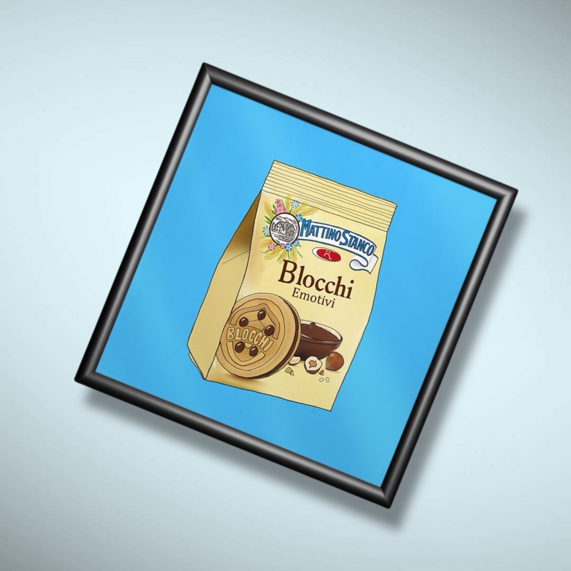 Poster ironico 20x20cm - BLOCCHI EMOTIVI