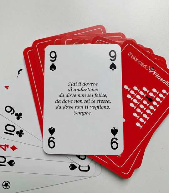 Carte da Gioco Filosofiche - Mazzo Rosso