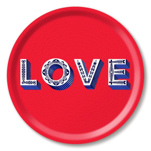 Vassoio Love Red Ø31