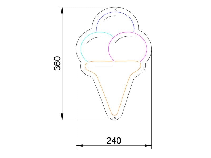 Insegna al Neon ICE CREAM