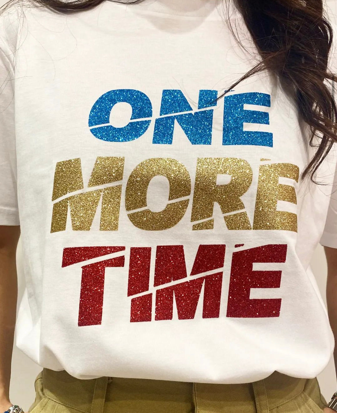 T-Shirt Donna Glitter ONE MORE TIME