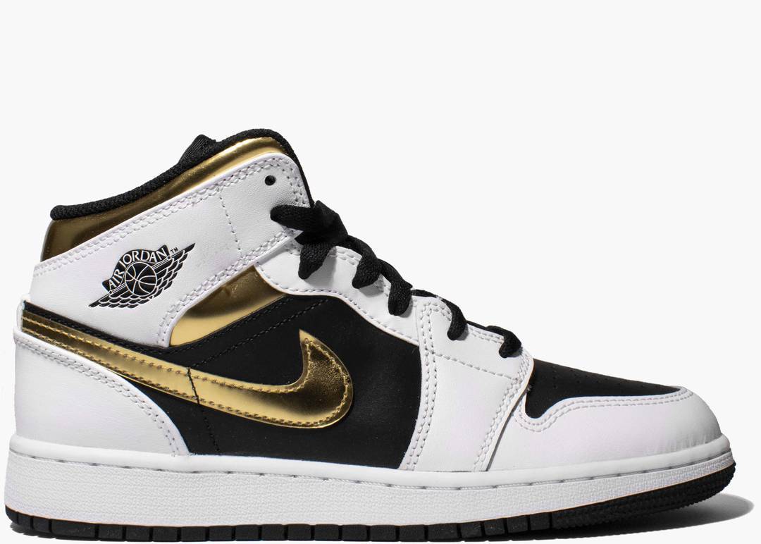 Jordan 1 MID Gold Black