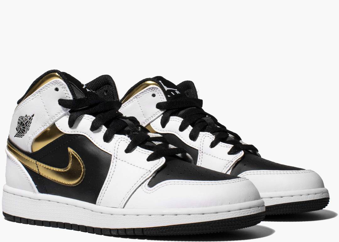 Jordan 1 MID Gold Black