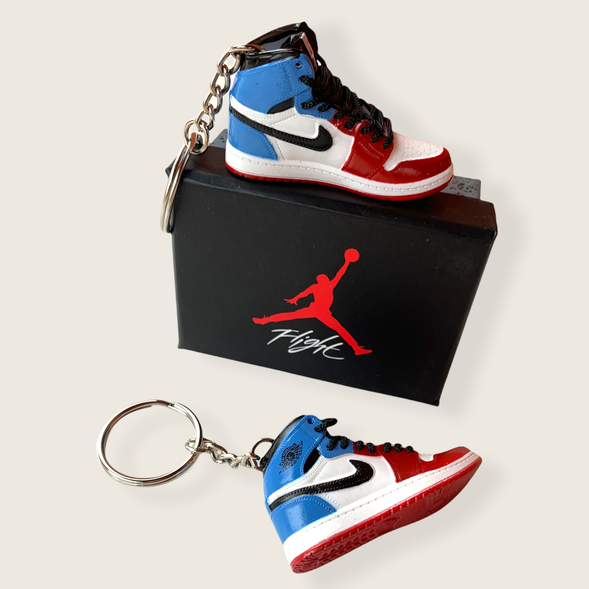 Portachiavi Mini Sneakers - Jordan 1 retro high Fearless UNC Chicago