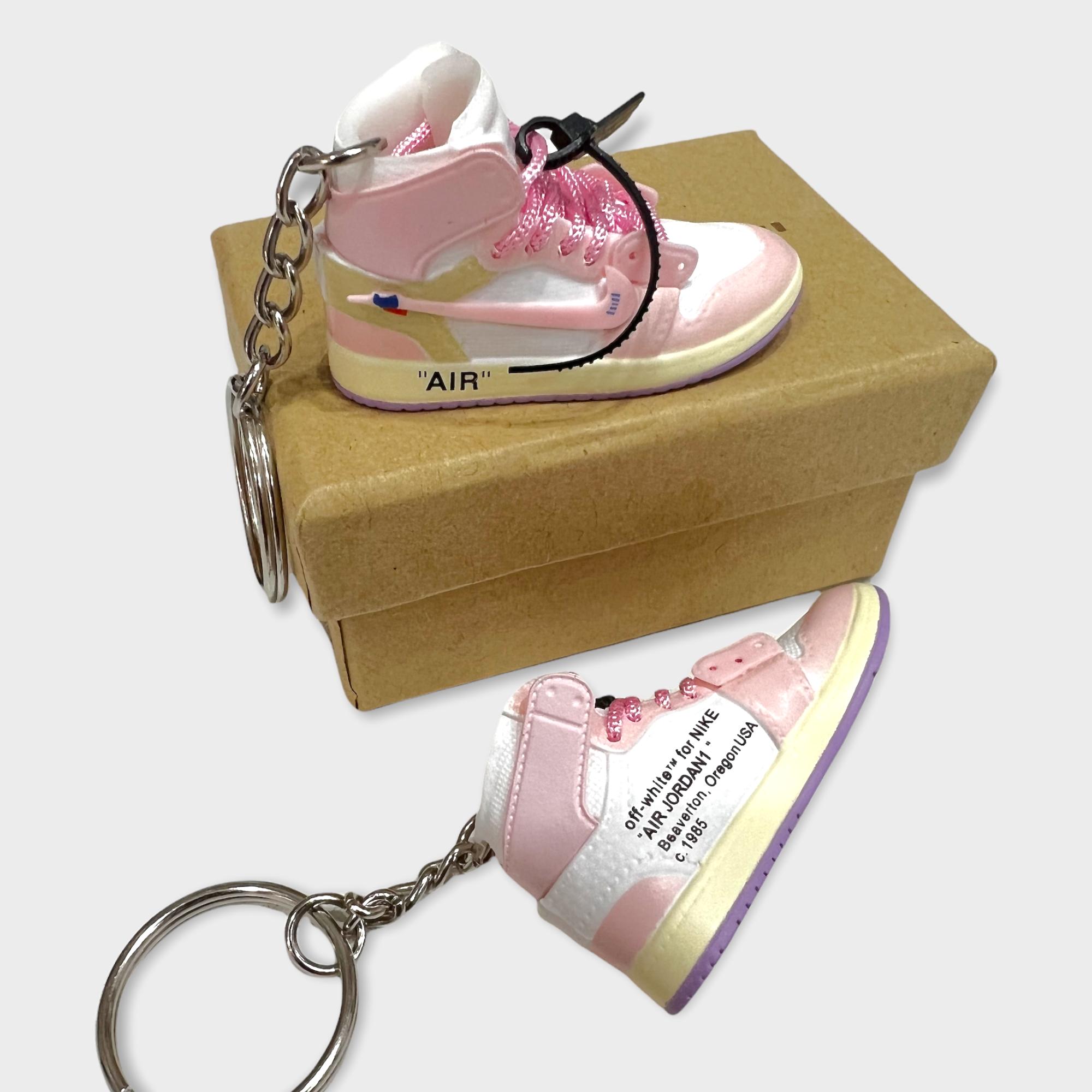 Portachiavi Mini Sneakers - Jordan 1 retro high Off-White Pink