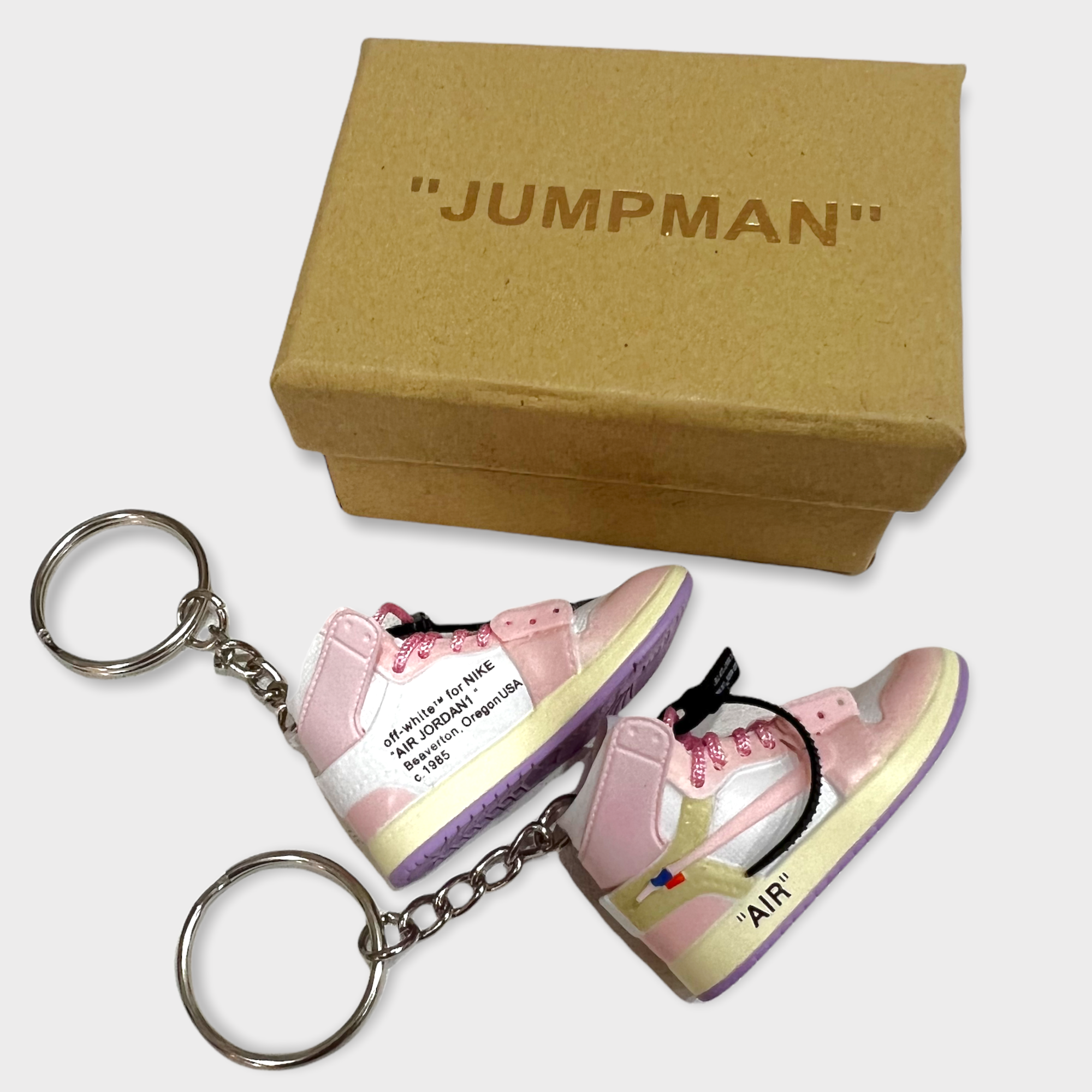 Portachiavi Mini Sneakers - Jordan 1 retro high Off-White Pink Blast