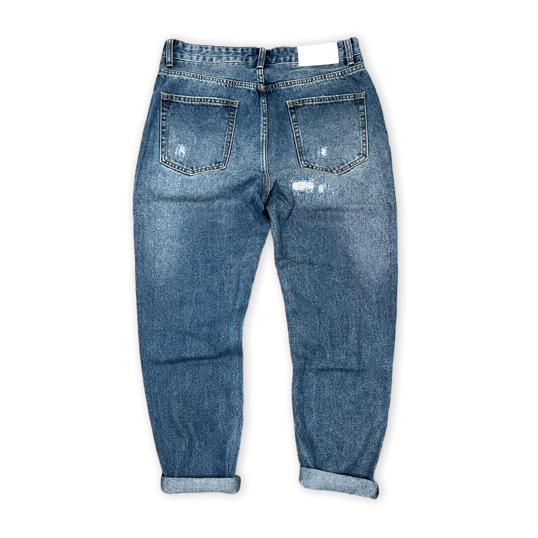 Jeans Uomo Cropped Stone Washed