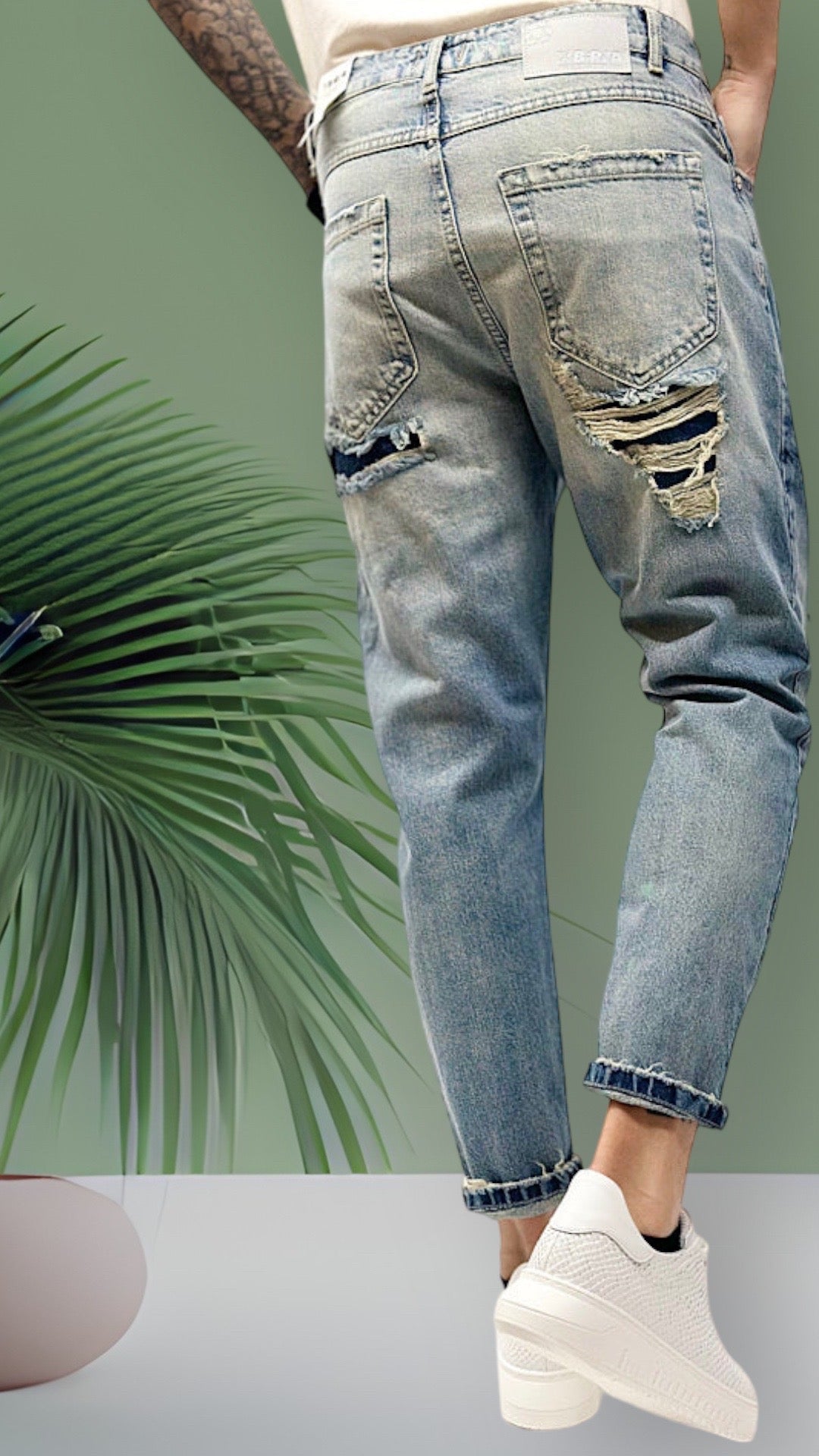 Jeans Uomo Maracanà Destroyed Carrot