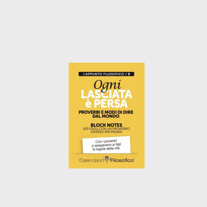 Block Notes L'Appunto Filosofico - Proverbi Dal Mondo