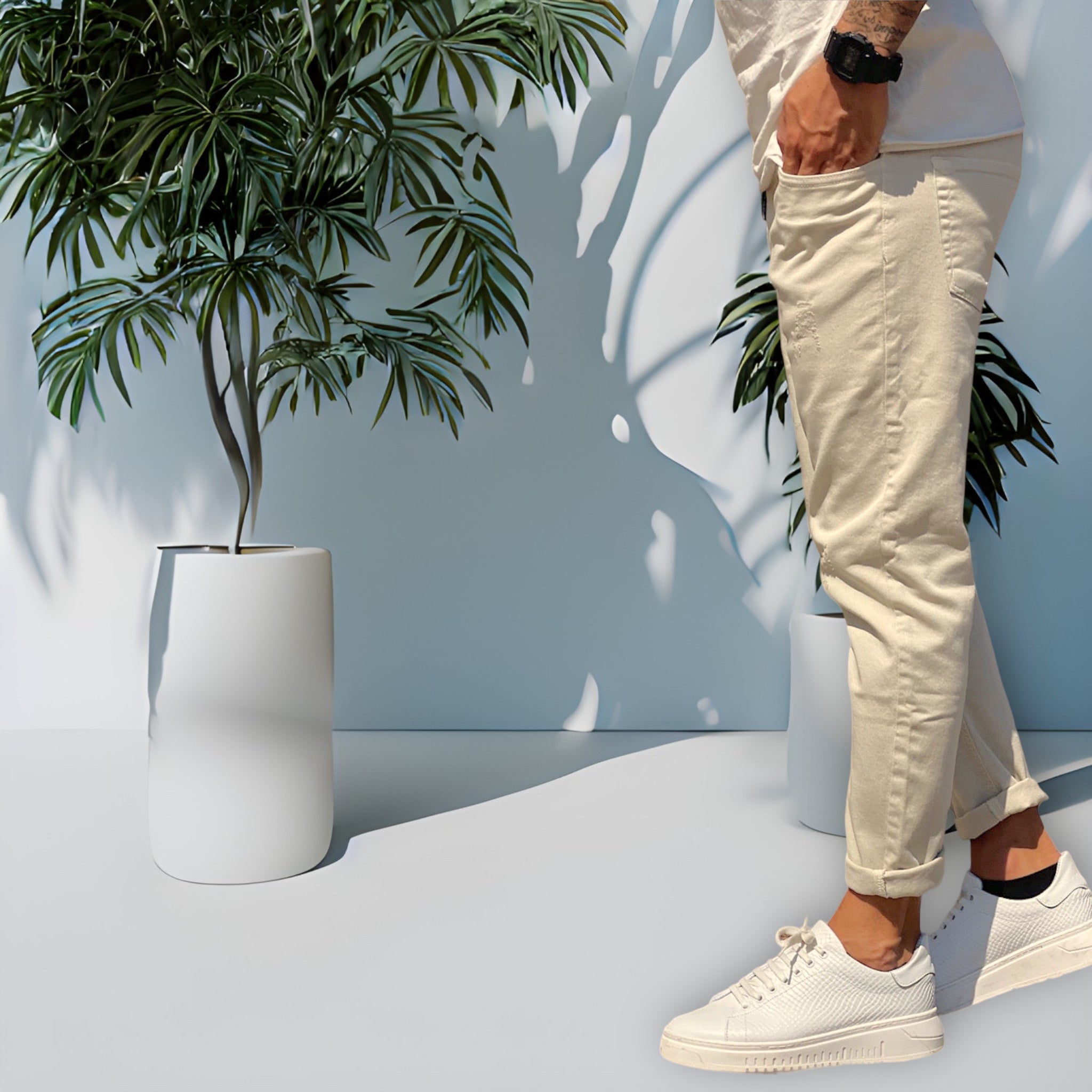 Jeans DSQ VELA Abrasioni Beige